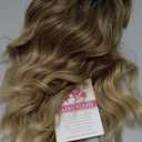 AISI HAIR Synthetic Wavy Curly Bob Wig with Bangs Ombre Blonde Mixed Short Hair for Women Synthetic Heat Resistant Bob Wigs