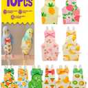 10Pcs Reusable Bird Diapers - Washable Parrot Nappy with Waterproof Lining & Adjustable Straps for Pigeons (Size S)