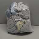 Amlie Home Chunky Knit Throw Blanket for Couch, Soft Chenille Crochet Blanket for Children, 40"x50", Light Grey