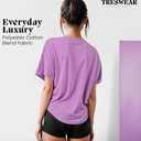 COMBEME Women's T Shirts Loose Fit Oversized Short Sleeve Crew Neck Raw Edge Cute Casual Summer Tops Tees Size XL