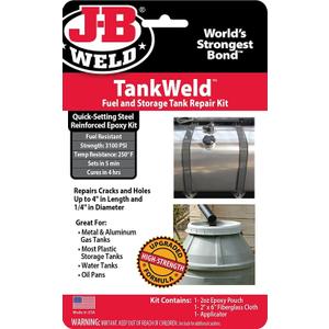 J-B Weld 2110 Metal Fuel Tank Repair Kit, Gray