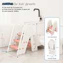 Pink 3 Step Stool for Toddlers, Tall Kids Toddler Stool for Bathroom Sink