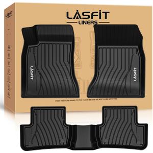 LASFIT Floor Mats for Mercedes Benz CLA 2014-2019 & GLA 2015-2020 250/45 AMG, All Weather TPE Custom Fit Car Mats for Mercedes CLA & GLA Floor Liners, 1st & 2nd Row Set, Black