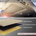 Self-Adhesive Auto Headliner Fabric 36 x 60 Inch Mesh Headliner Replacement with Foam Backing Auto Roof Replacement Material with Roller and Knife for Car Truck SUV Rv Roof DIY(Beige)