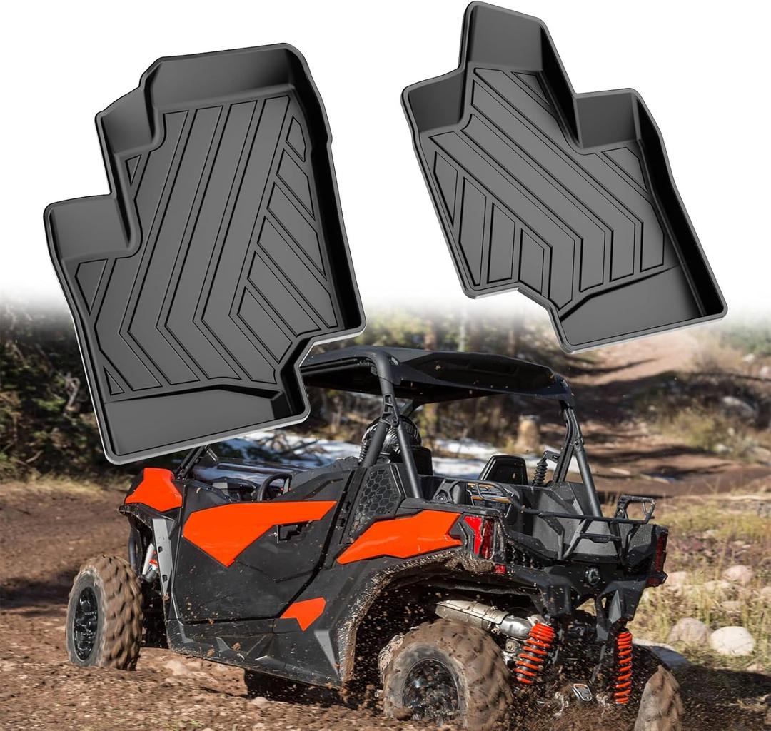 Floor Mats for 2021-2025 2026 Can-Am Commander 2018-2025 2026 Can-Am Maverick Sport Trail: DISUTOGO All Weather Floor Liners for Commander Maverick ATV UTV Accessories Front Row Slush Liners