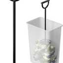 Trash Compactor for Kitchen and Small Outdoor Bins: All Metal Manual Garbage Tamper, Handy Waste Press Tool, Reduces Trash Volume, Saves Bags/ Can Space, Less Disposal Trips/ Easy to Use Clean & Store