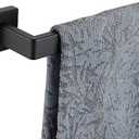 JQK Black Towel Bar, Rounded Edges 20.41 Inch Towel Rack, 304 Stainless Steel Bathroom Wall Mount, Useable Length 18 Inch, TB250L18-PB