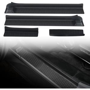 Door Sill Guard Kit Car Anti-Scratch Threshold Protector Door Entry Guard Scuff Plate Cover Compatible with Jeep Wrangler JL JLU 2018-2024 & Jeep Gladiator JT 2020-2022