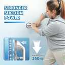 Grab Bars for Bathtubs and Showers 3 Suction Cups Shower Handle, Heavy Duty Safety Shower Grab Bars for Seniors and Elderly, Handicap Bars for Bathroom 2 Pack, Gray