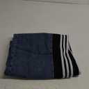 Angsuttc Women's Jeans with Patchwork Stripes High Waisted Stretchy Denim Color Block Straight Wide Leg Trendy Jean (Large, Black)