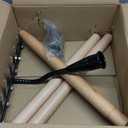 Iron Weeding Rake with Handle 2.0, 2025 Upgraded 8 Teeths Garden Weed Puller Tool Heavy Duty Gardening Tool for Lawn, Flower Beds & Soil Aeration