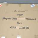 Magnetic Glass Writeboard 48"x36" Premium Tempered Dry Erase Boards Wall Mounted Frameless Whiteboard Bulletin Message Boards (Black)