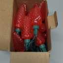 Brizled Red String Lights, 16ft 25 LED Faceted C9 Chrsitmas Lights, Connectable 120V UL Certified Tree Lights, Indoor Outdoor Christmas String Lights for Xmas, Patio, Party