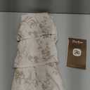 jinchan Ruffled Floral Valance Curtain Shabbychic Linen Window Valance 18 Inch Farmhouse Rustic Window Treatment for Kitchen Bedroom Living Room Rod Pocket 1 Panel Taupe on Linen