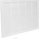 EZ-FLO 25 x 20 Inch (Duct Opening) Return Air Vent Cover for Wall or Ceiling, Solid Steel Return Air Filter Grille, HVAC Vent Cover, White, 61634