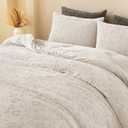 Andency Comforter Set, Rabbit Faux Fur Bedding 3 Pcs, King