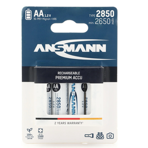Ansmann AA 2850mah Rechargeable NiMH Battery (4-pack)