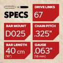 Oregon 16 in. Chainsaw Bar & L67 Chain, Fits Various Stihl Models (105669)