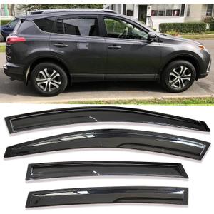 Side Window Visors rain Guards Vent Deflectors Compatible with Toyota RAV4 2013-2018, Vent Deflector Window Rain Guard Sun Shade Visors, Car Accessories 4PCS 94992
