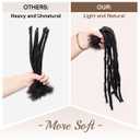 12 inch 30 Stands 0.6cm Interlocking Loc Extensions Human Hair, Dreadlock Extensions Human Hair Handmade Permanent Dreads Extensions for Men/Women/Kids Natural Black (12 inch 30 Strands 1B 0.6cm)