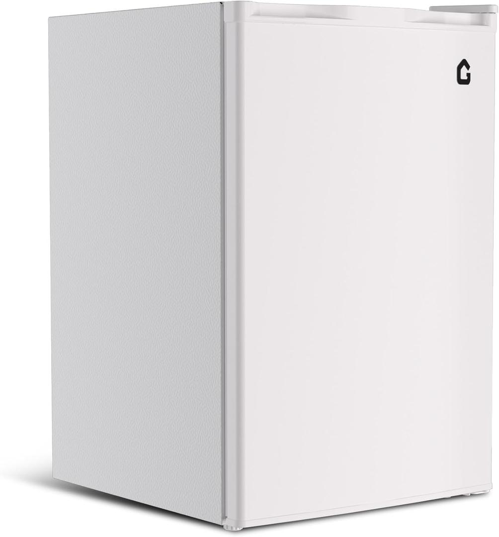 IDEALHOUSE 4.5 Cu.Ft Mini Fridge with Freezer - Compact Refrigerator, Low Noise <38DB, Reversible Door, Adjustable Thermostat, Energy-Efficient for Bedroom, Office, Dorm