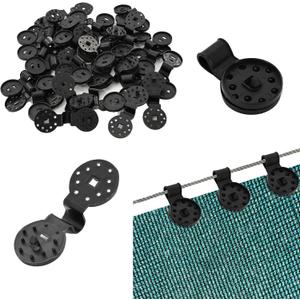 MVVM 200 Pcs Shade Cloth Clips, Awning Fabric Retaining Clip, Reusable for Garden, Patio Awnings & Greenhouse Fabric(Black)