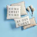 Mud Pie Reversible Pattern Pillows, Home Sweet Home; 18' x 18"