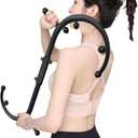 Back Massager for Pain Relief Deep Tissue - Massage Trigger Point Cane,Massage Stick for Pain Relief,Muscle Release Tool Self Massage Hook Cane for Women & Men(Black)