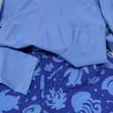 Saint Eve Dad and Son Family Matching Swimwear - Mens Swim Trunks & Boys Short or Long Sleeve Rash Guard & Shorts Sets (X-Small (5/6), Blue Sea Life)