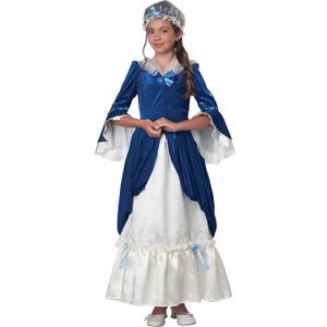California Costumes girls Colonial Era Dress/Martha Washington (Small, Teal)
