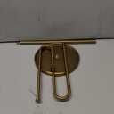 Bathroom Hand Towel Holder Stand Gold, S-Shape Countertop Towel Standing, Stainless Steel Towel Rack Bar Holds 2 Towels for Kitchen (14 inch)