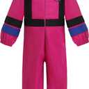IBTOM CASTLE Baby Girls Boys 1st Birthday Outfit Astronaut/Golf/Firefighter First Birthday Cake Smash Photoshoot Jumpsuit (Pink)