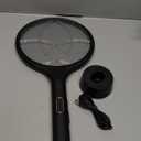 YISSVIC Electric Fly Swatter Bug Zapper Racket Dual Modes Mosquito Killer with Purple Mosquito Light Rechargeable for Indoor Home Office Backyard Patio Camping (Black)