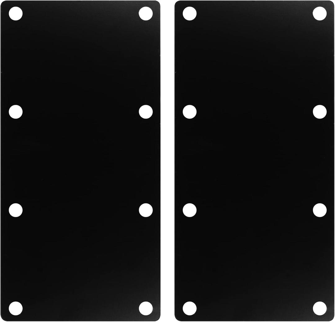 2 PCS 12" x 5" Heavy Duty Black Flat Straight Mending Bracket Plate, Repair Tie Corner Brace Fixing for Furniture, Timber Connector, Thickness 5/32"(8 Gauge Steel)