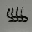 EldHus Seat Hooks for Purses and Bags, 4 Pack Car Purse Holder for Grocery Bag Handbag Clothes, Metal Headrest Hooks Covered by Leather, Black