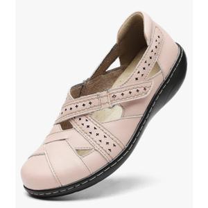 TERRIKAT Women's Casual Loafers Cute Slip On Comfort Walking Flats Leather Driving Moccasins Fashion Closed Toe Boat Shoes, Size 10.5