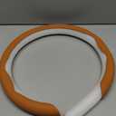 Frani Nappa Leather Steering Wheel Cover, Universal Fit 15 Inch-Premium Non-Slip Breathable Comfort Grip for Cars, Trucks SUVs, Anti-Slip Durable Interior Upgrade Tan