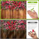 LINSHRY Wood Garden Fence, 8in (H) x 8ft (L) Wood Garden Edging Decorative Landscape Edging Border, Outdoor Fence for Yard Tree Flower Bed Edging Borders(Brown)