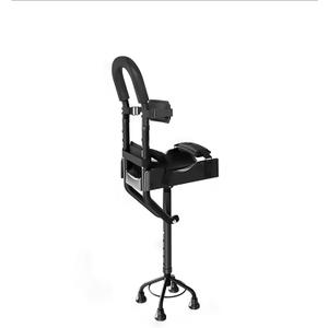 Hands Free Knee Crutch, Adjustable Knee Walker for Foot Injuries Ankle Sprains and Recovery, Aluminum Alloy NonSlip Knee Support Crutch for Adults Fits