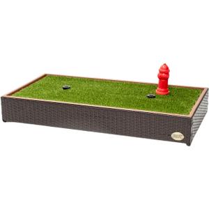 Porch Potty Premium with Spinklers, Outer Dimensions 26" x 50" x 7", Grass Area 8 Square Feet (4' x 2')