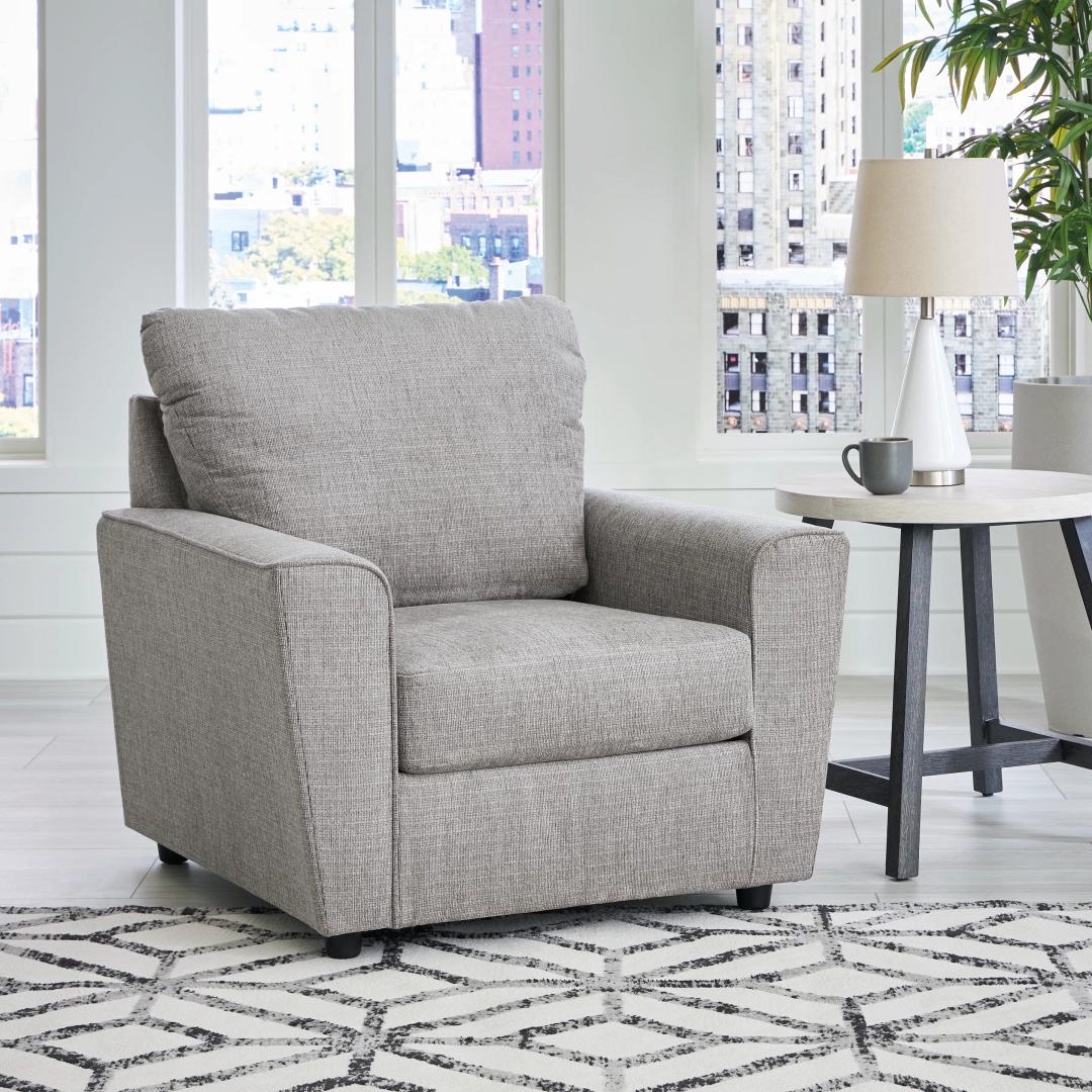 Design By Ashley Cara Chair Taupe Gray