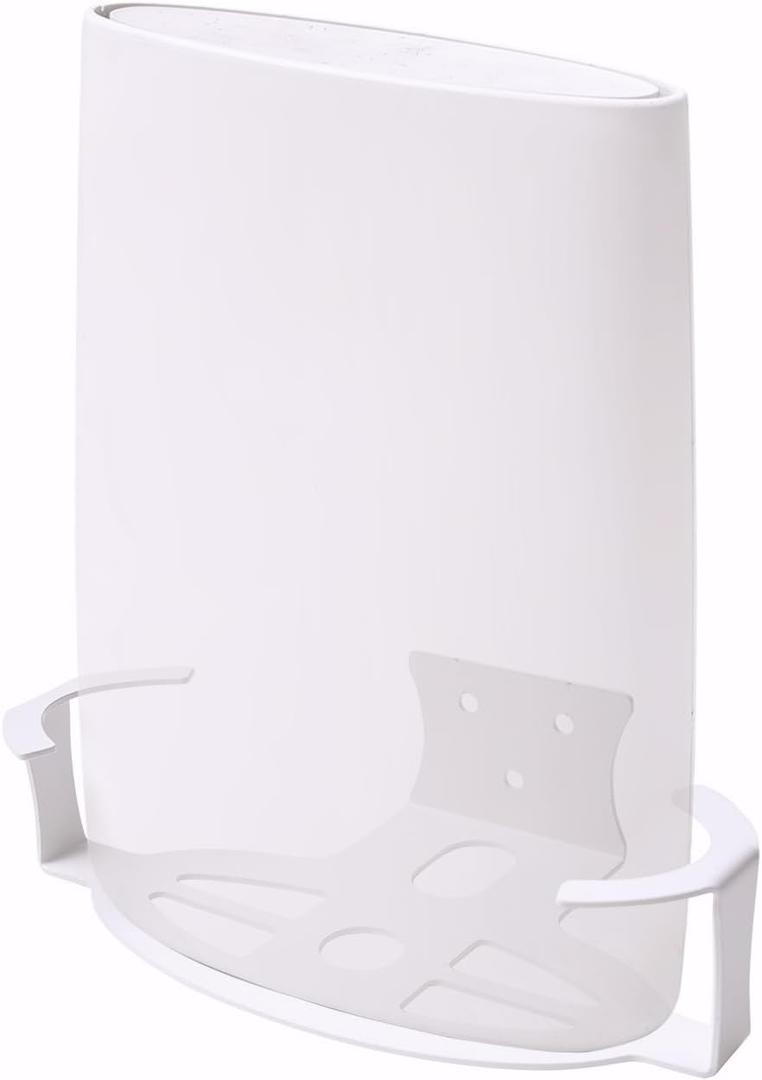 Metal Wall Mount Compatible with NETGEAR WIFI6 ORBI RBR20/RBS20/CBR40/LBR20/RBS50/RBS750/RBK50/RBK752/RBK753/RBK763 Mesh WiFi 7 Router Bracket Holder Tri-Band Whole Home Mesh (One Pack)