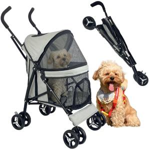 Dog Stroller for Small Dogs/Cats - Folding Pet Stroller with 360 Wheels, 22lbs Capacity, Portable Umbrella Stroller for Outdoor Walks/Vet Trips