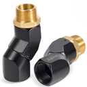 Orion Motor Tech 2pcs 1" NPT Fuel Hose Nozzle Swivel Kit, 1" NPT Fuel Transfer Swivels, Multi Plane 360 Rotating Fuel Tank Adapter Swivel Set with Accessories for Fuel Transfer Pump Gas Diesel