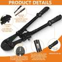 TooTaci Wire Rope Crimping Tool Kit, Include 14 inch Swaging Tool and Wire Rope Cutter, Cable Crimper for 1/16" to 1/8" Crimping Loop Sleeves