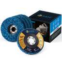 S SATC Strip Discs 5PCS Bule Stripping Wheel 4-1/2" x 7/8" Fit Angle Grinder Clean and Remove Paint Rust and Oxidation