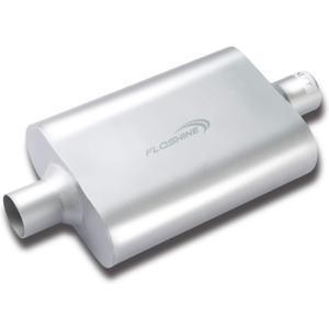 Universal Mufflers Dual Chamber 2" inlet (ID) 2" outlet (ID) overall 17" Performance Automotive Muffler Exhaust FH42040