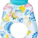 2 in 1 Floating Recliner Pool, Deluxe Inflatable Pool Float Adult with Backrest and Cup Holder, Cool Fun Pool Chair Float Bed, Pool, Beach, Enjoy Vacation, Age 15 + (Light green)