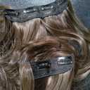 Dark Brown Straight Hair Extensions for Women, Clip in Hair Extensions Double Weft Synthetic Hair Extension, Thick Hairpieces for Thinning Hair(20Inch, 4Pcs)