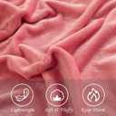 Fleece Bed Blankets Twin Size - Soft Lightweight Plush Fuzzy Cozy Luxury Blanket Microfiber Throw for Couch Bed,All-Season Breathable,60x80 Inches (Watermelon Red)